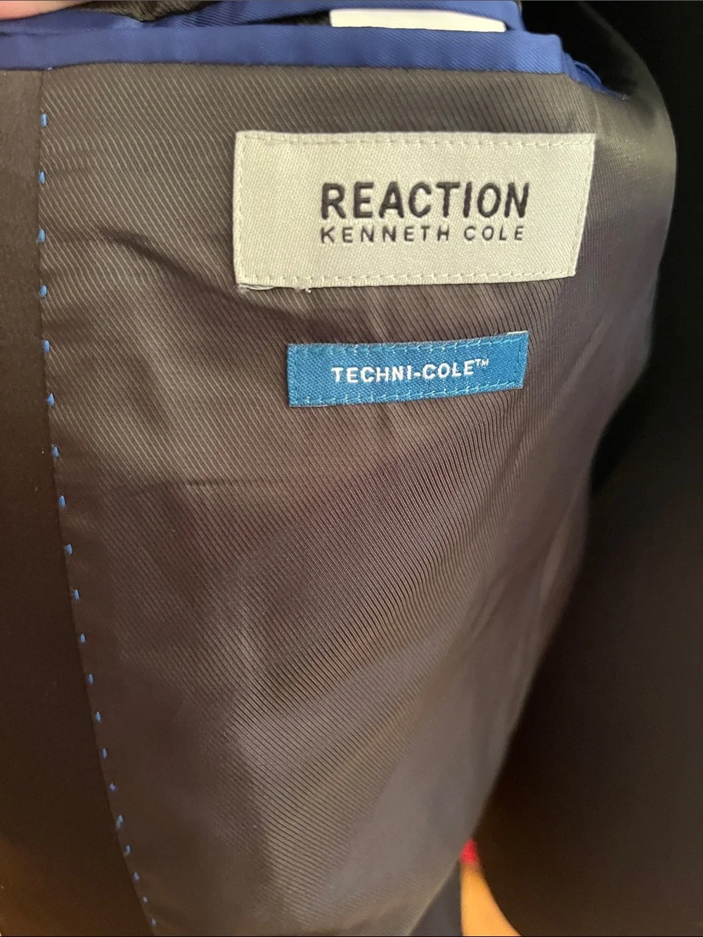 Kenneth Cole Navy Blazer with Black Satin Lapel